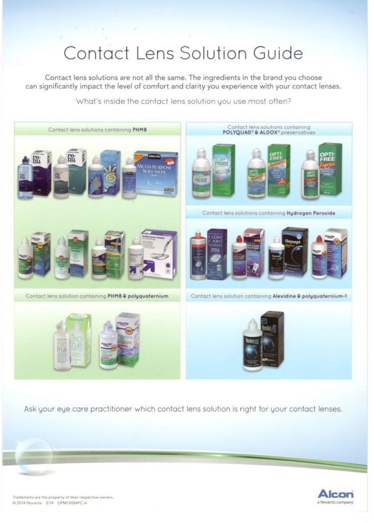 CONTACT LENS SOLUTIONS GUIDE Eye Desire Eye Care and Optical Boutique